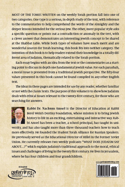 Jewish Values in the Torah Portion